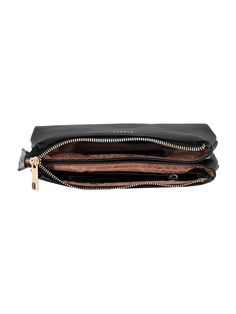 black leatherette (pu) sling bag - 17373604 - Standard Image - 2