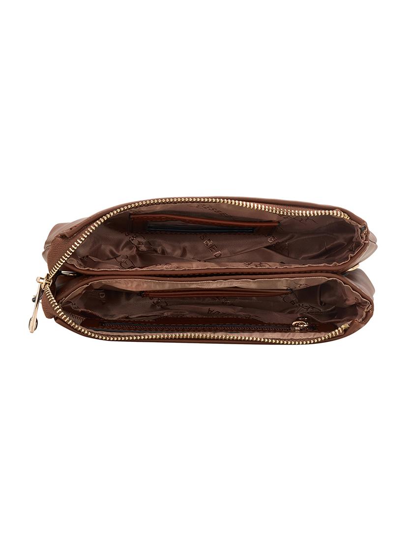 tan leatherette (pu) sling bag - 17373606 - Standard Image - 2