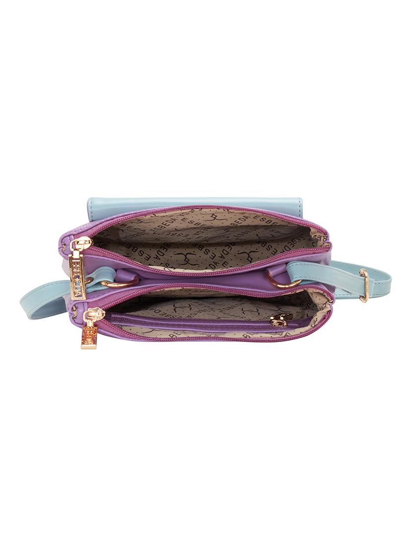 purple leatherette (pu) sling bag - 17373662 - Standard Image - 2