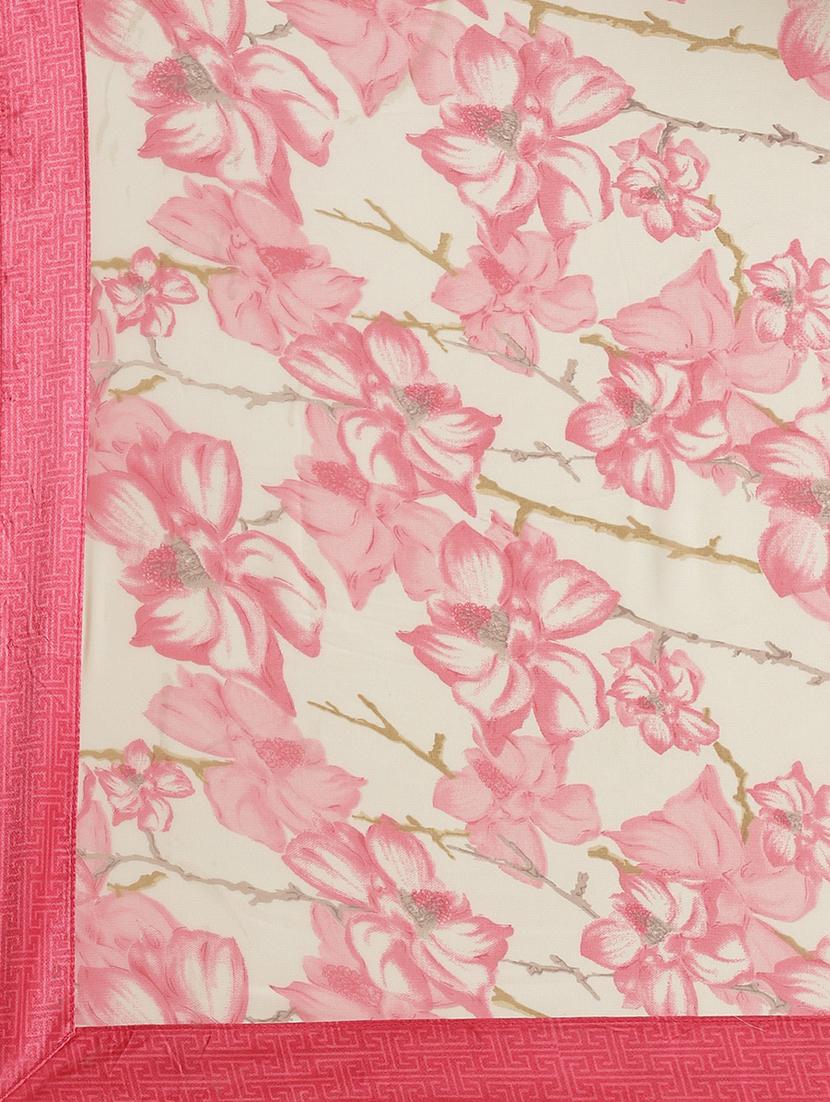 floral printed saree with blouse - 17375148 - Standard Image - 2