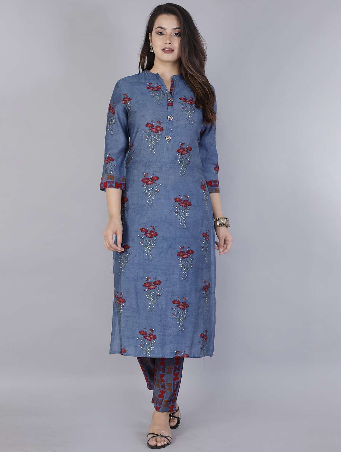 floral kurta pant set