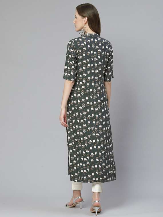 floral straight kurta - 17376313 -  Standard Image - 2