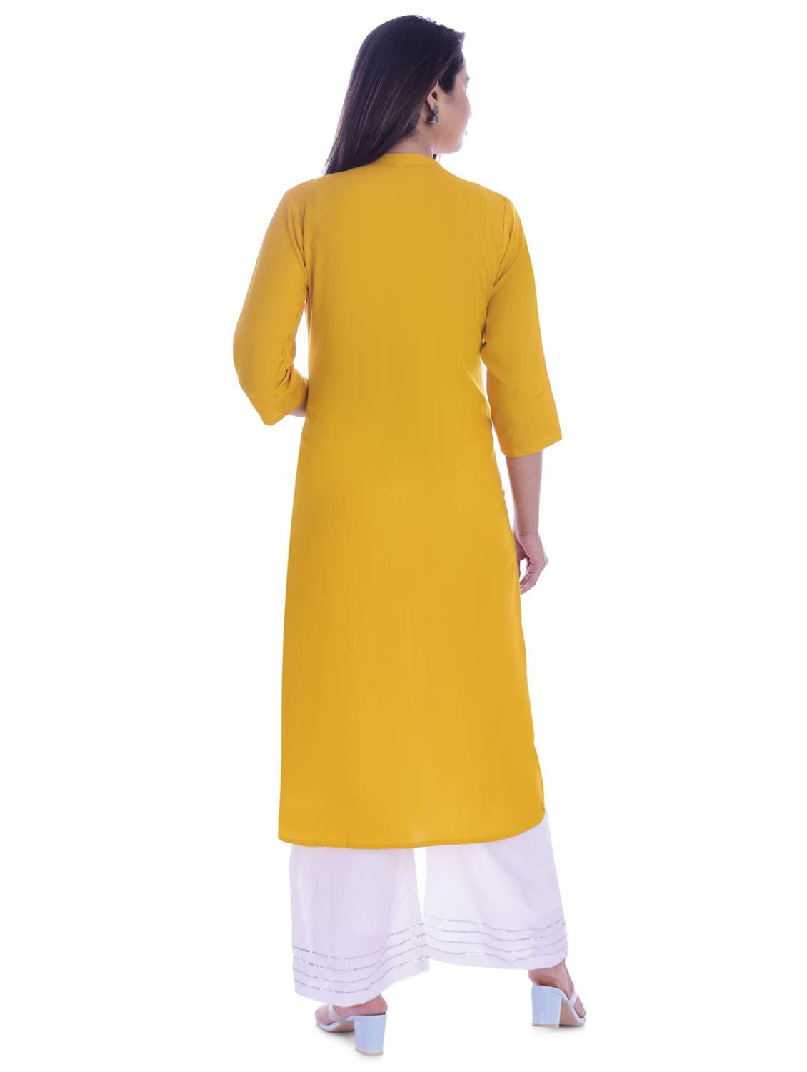 embroidered straight kurta - 17376917 -  Standard Image - 2