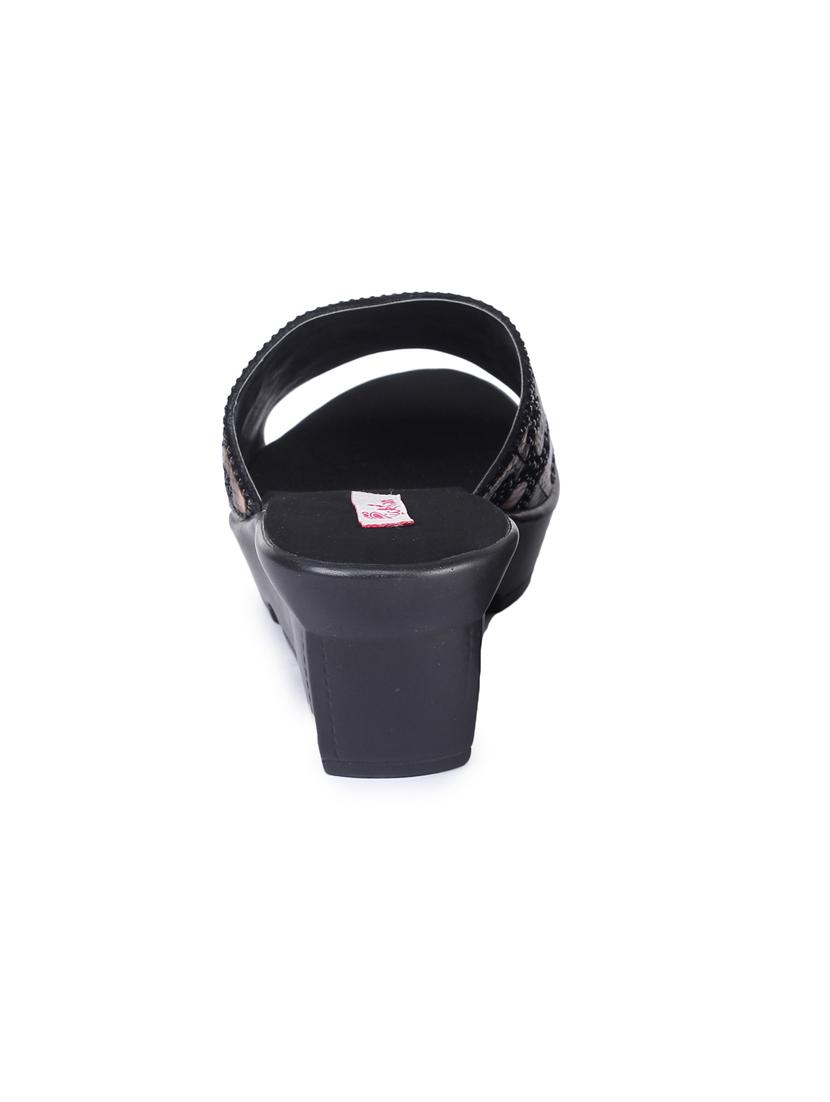 black slip on wedges - 17377040 - Standard Image - 2