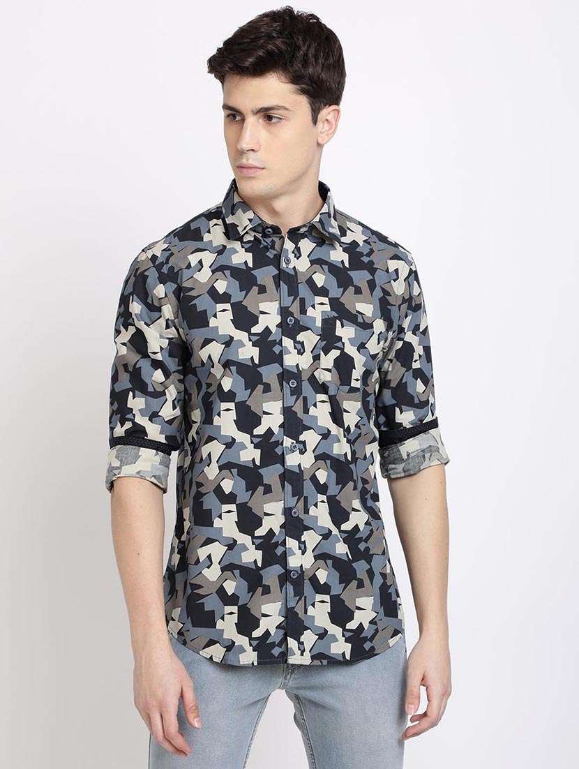 multi colored printed casual shirt