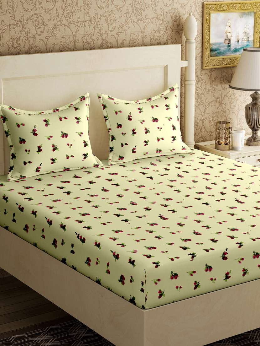 polycotton double bedsheet queen size with 2 pillow cover