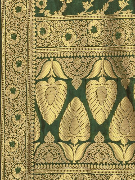 mehendi woven saree - 17379852 - Standard Image - 2