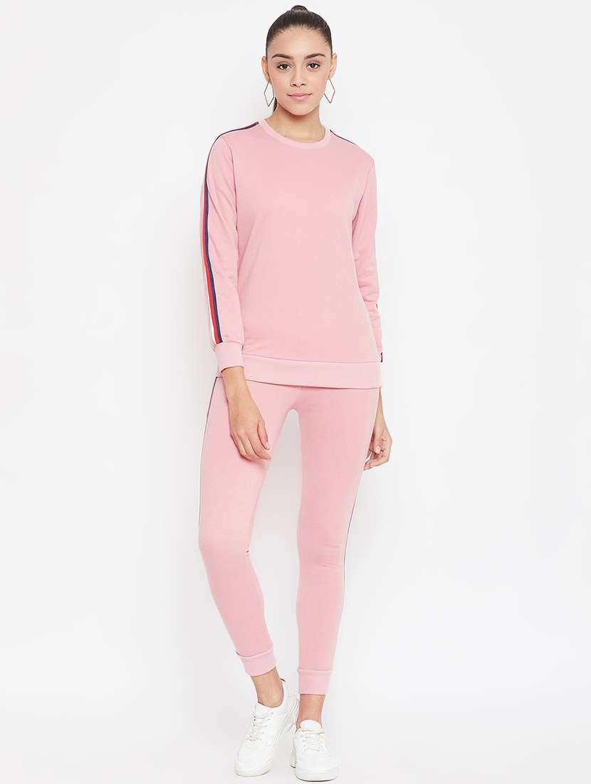 contrast taped top and trouser set