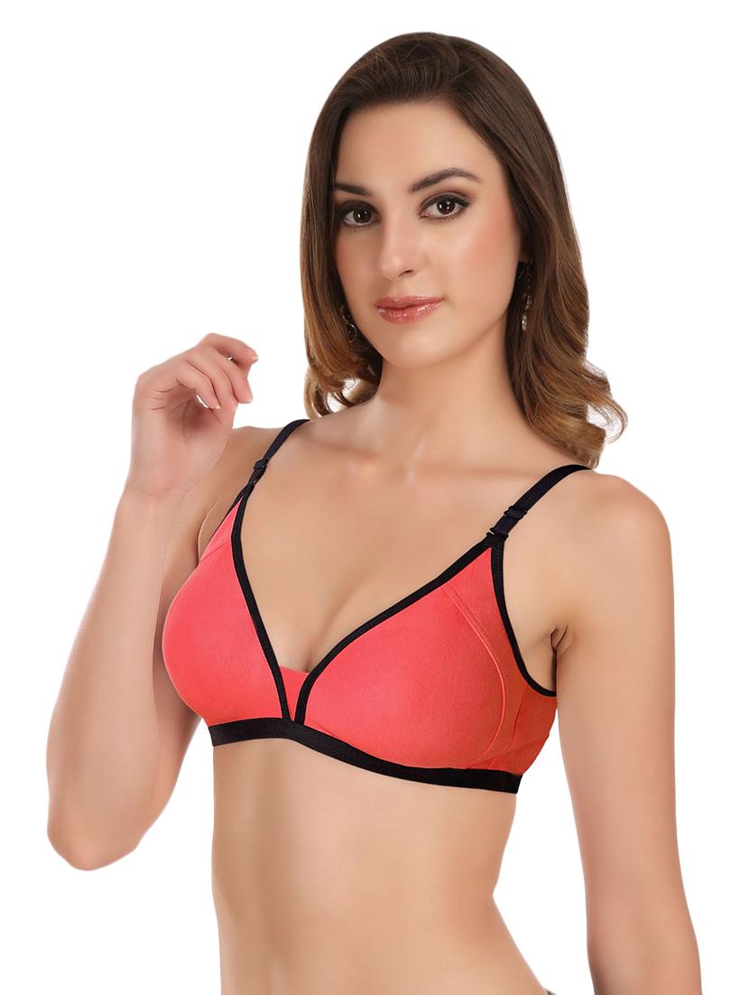 set of 2 detachable strap contrast piped bra - 17380305 - Standard Image - 2