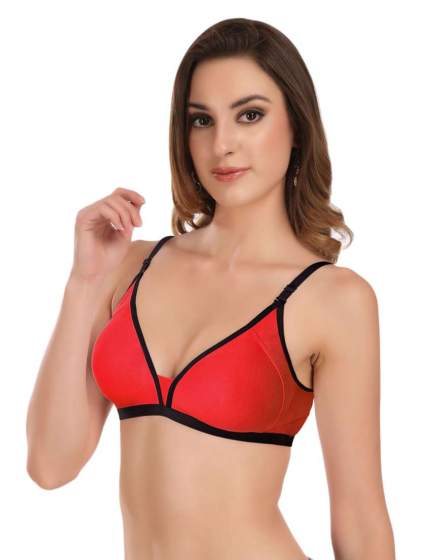 set of 3 detachable strap contrast piped bra  - 17380308 -  Standard Image - 2