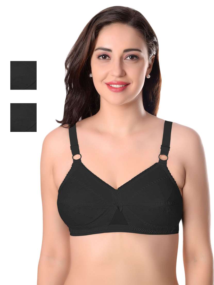 set of 3 bow patch regular bra