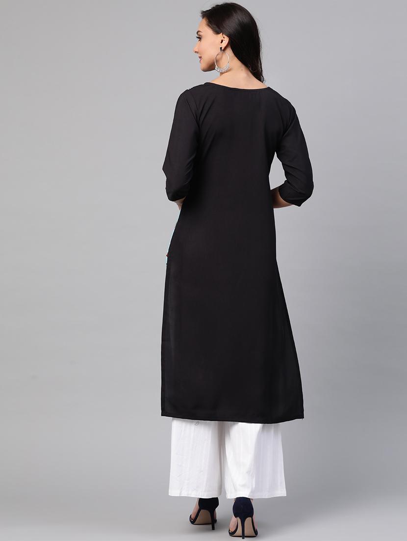 printed straight kurta - 17380767 - Standard Image - 2
