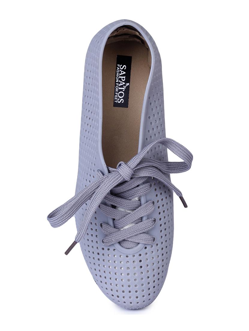 grey lace-up sneakers - 17381911 - Standard Image - 2