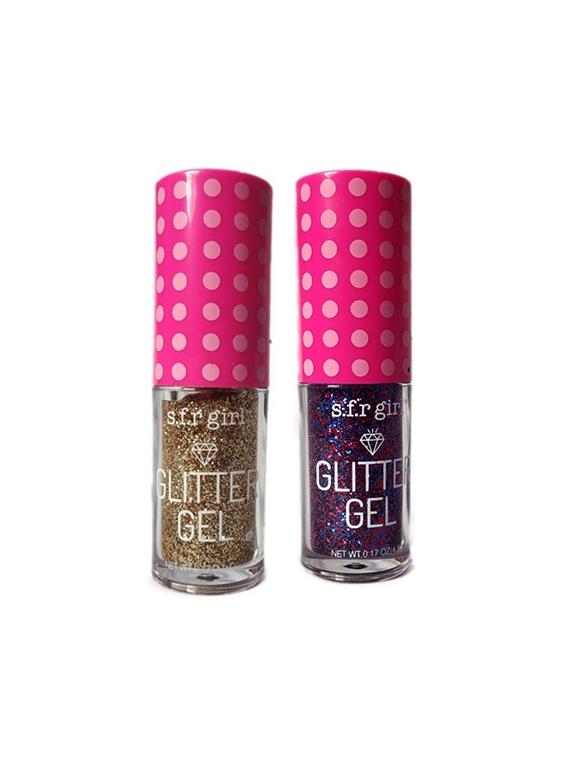   s.f.r girl multipurpose glitter gel & eye shadow  (golden & multi purple) - 17382279 -  Zoom Image - 0