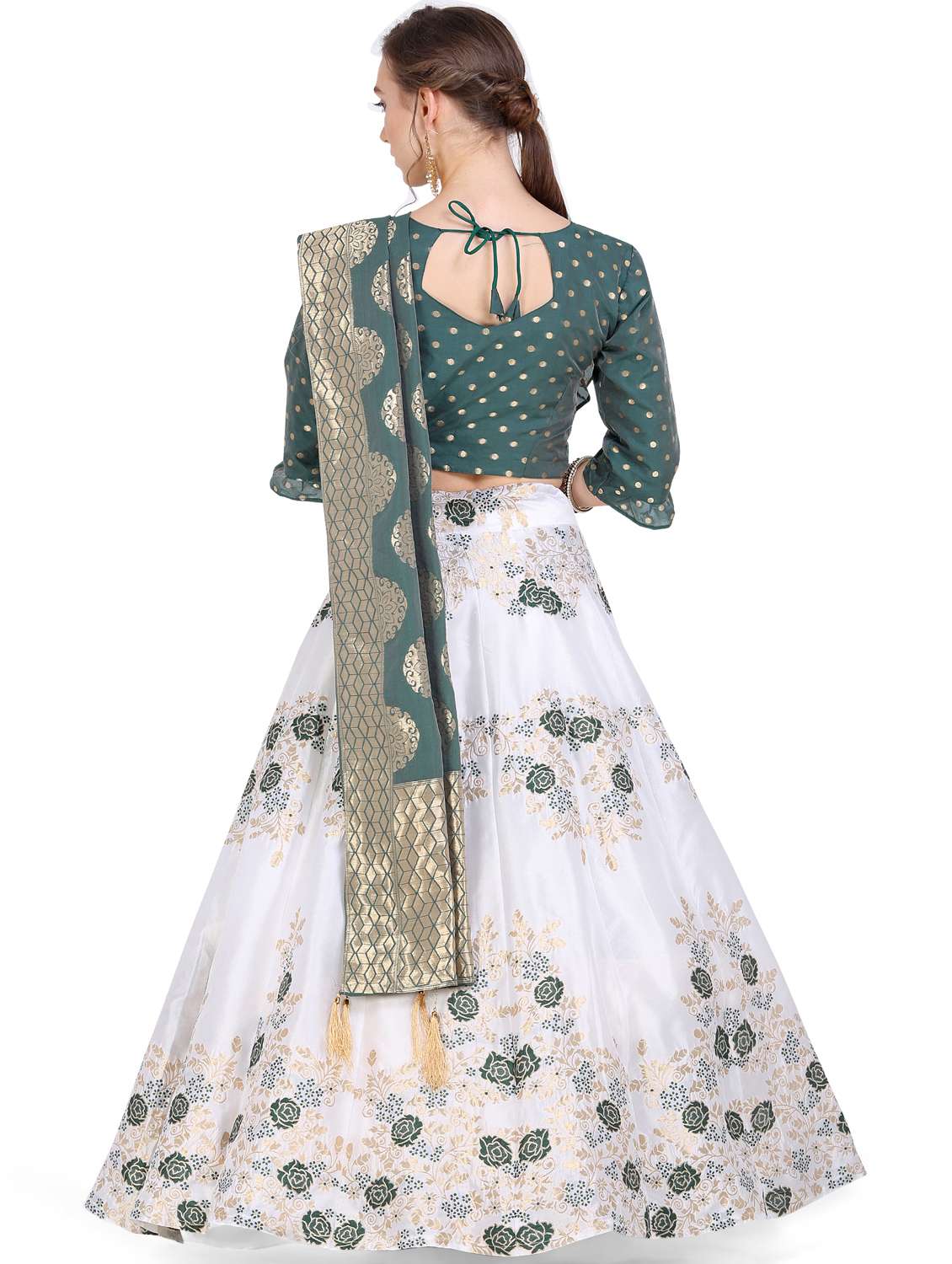 Self Design Flared Lehenga - 17382699 -  Standard Image - 2
