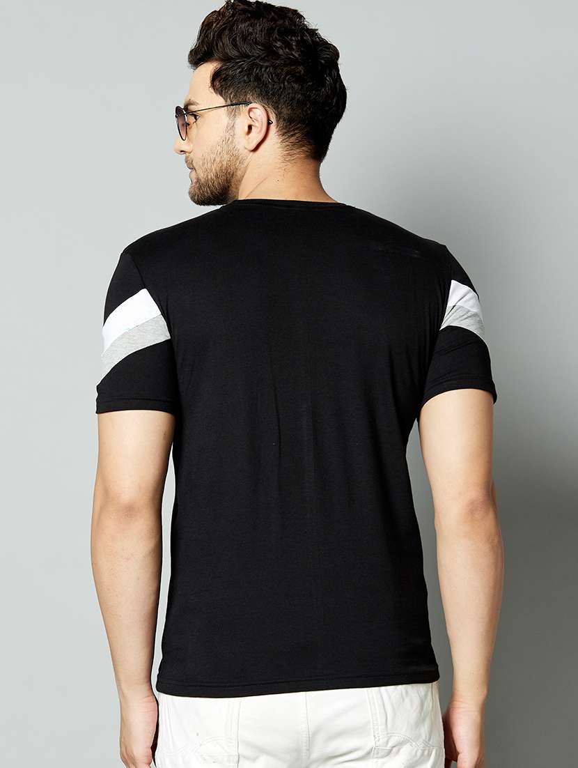 black taped cut & sew t-shirt - 17383315 -  Standard Image - 2
