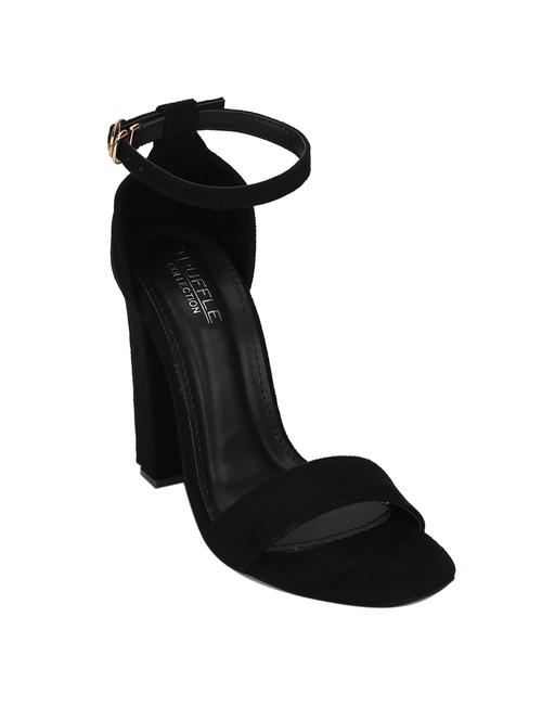 black suede ankle strap sandals - 17383447 -  Standard Image - 0