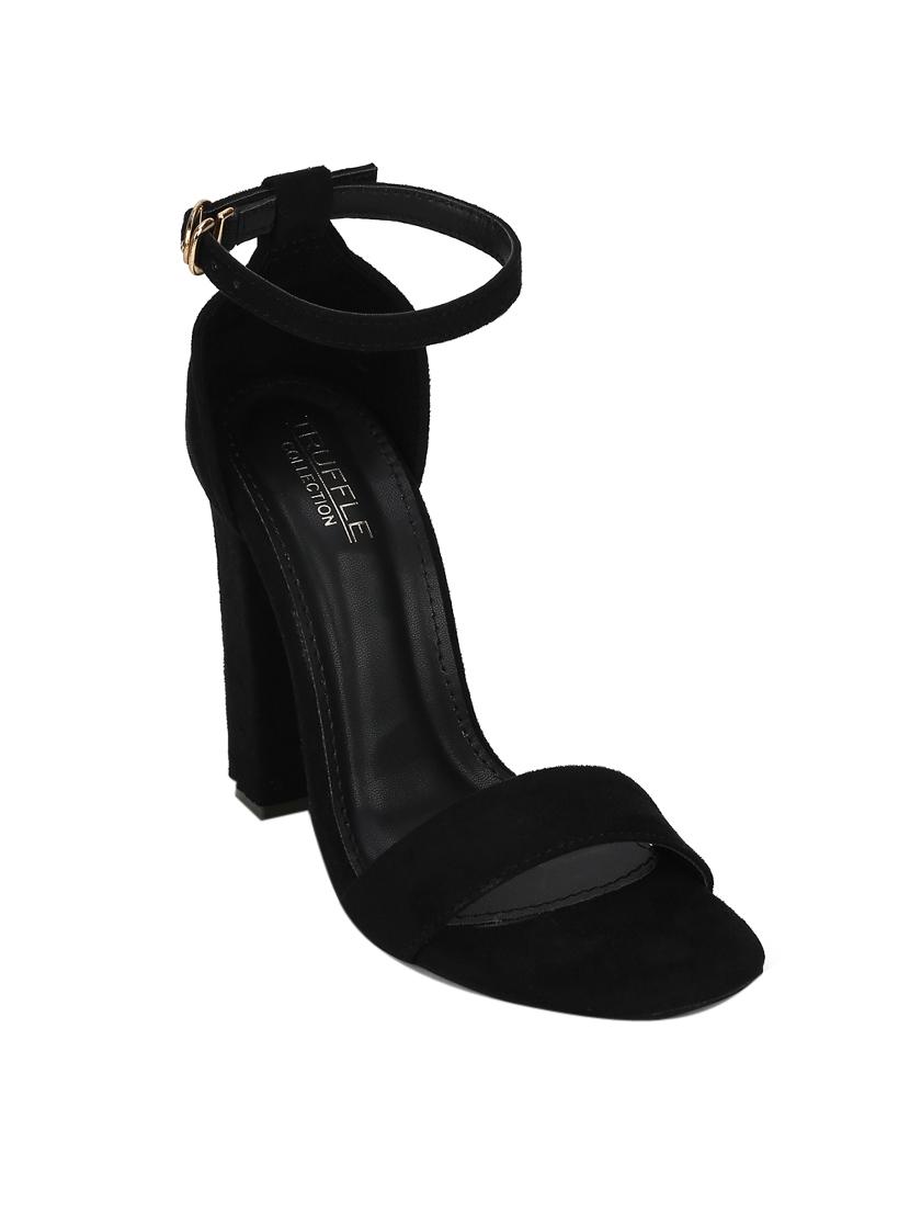 black suede ankle strap sandals - 17383447 -  Zoom Image - 0