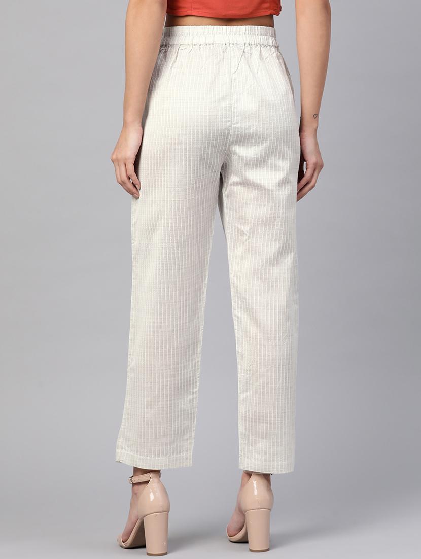 high rise flat front trouser - 17383482 - Standard Image - 2
