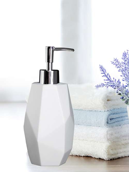  polyresin dispenser for bathroom, common basin  
