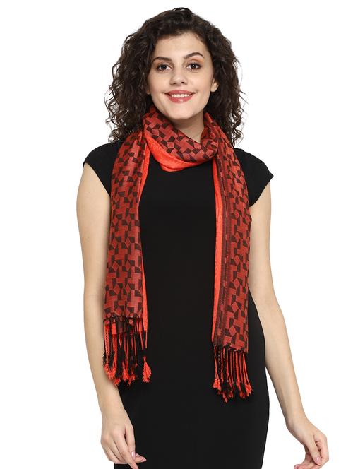 orange viscose stole - 17388495 -  Standard Image - 0