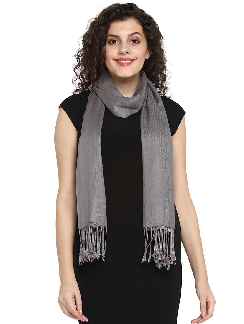 grey viscose stole