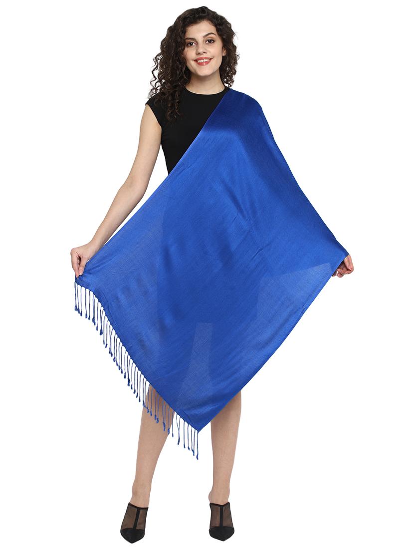 blue viscose stole - 17388500 - Standard Image - 2
