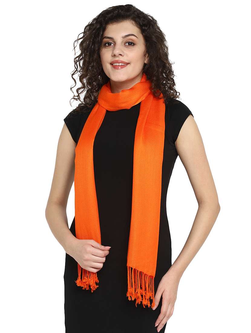orange viscose stole