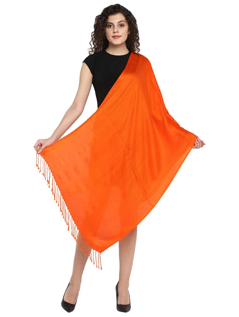orange viscose stole - 17388501 -  Standard Image - 2