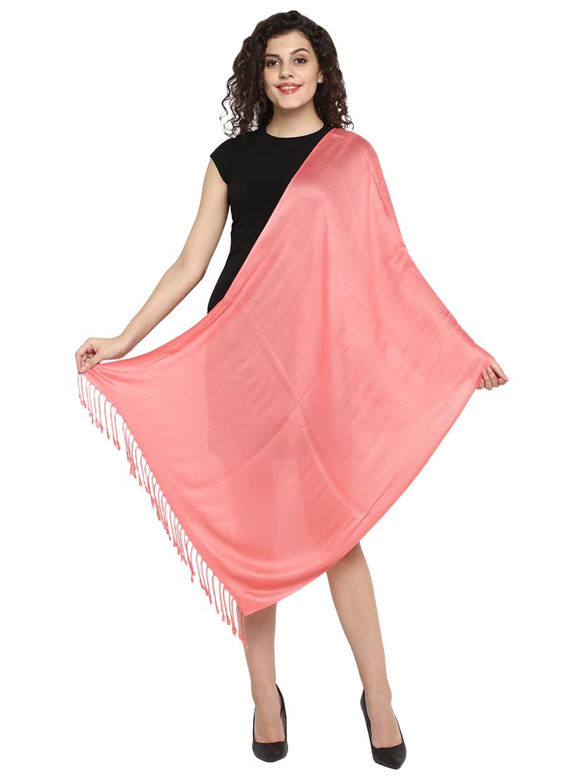 pink viscose stole - 17388505 - Standard Image - 2