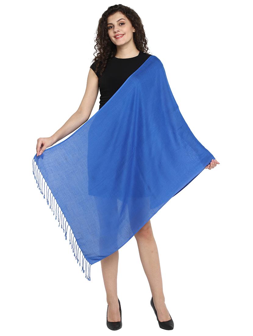 blue viscose stole - 17388510 - Standard Image - 2