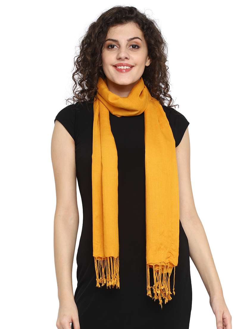 yellow viscose stole