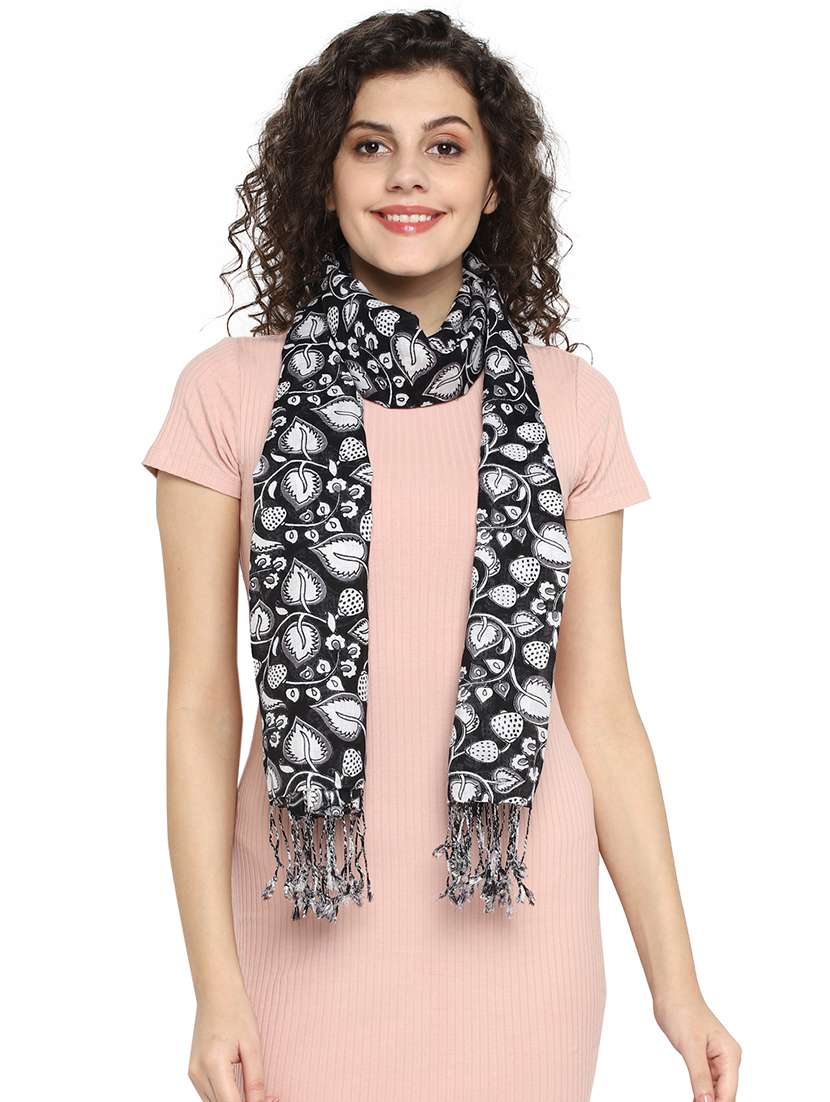 black viscose stole - 17388525 -  Zoom Image - 0