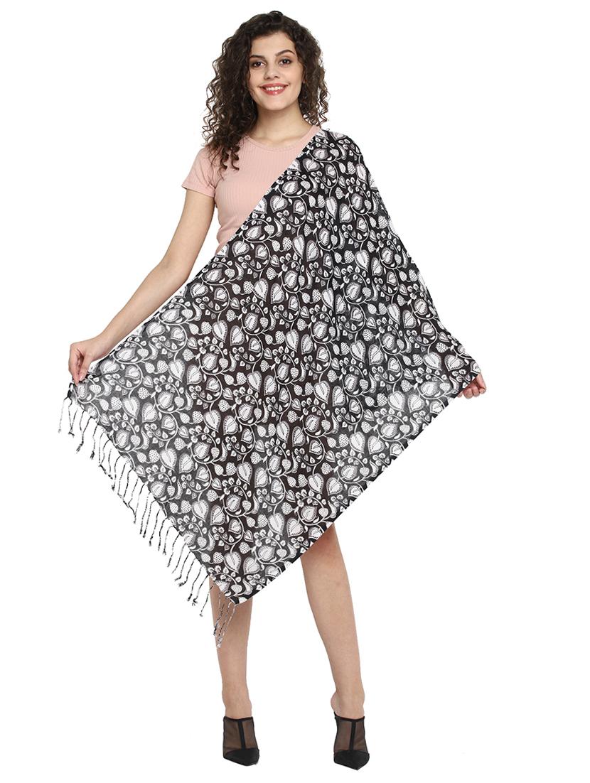 black viscose stole - 17388525 - Standard Image - 2