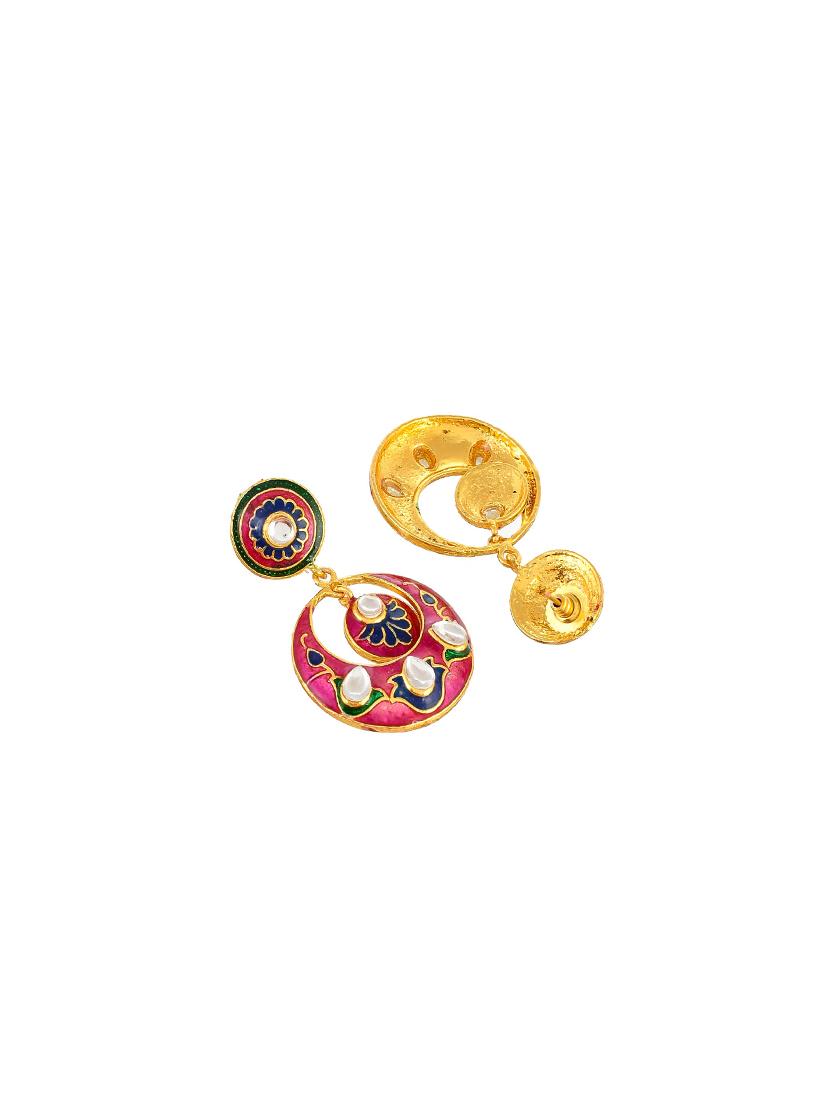gold brass chandballi earring - 17388550 - Standard Image - 2