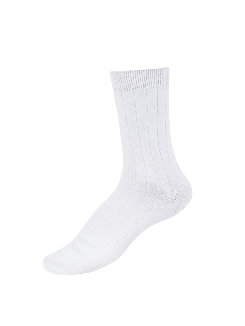 white cotton above ankle length sock - 17391408 - Standard Image - 2