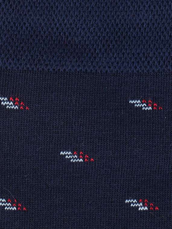 navy blue cotton above ankle length sock - 17391413 -  Standard Image - 2