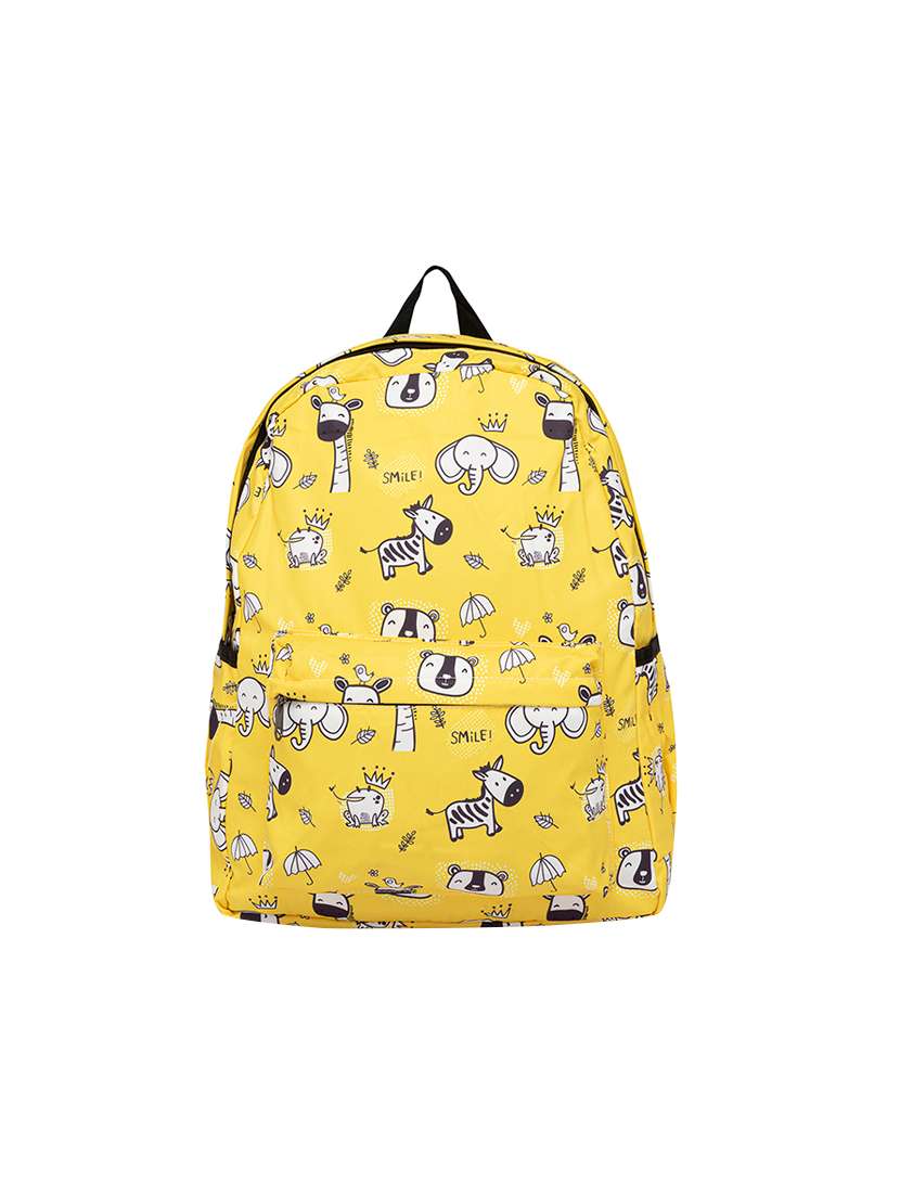 yellow cotton polyester blend regular backpack