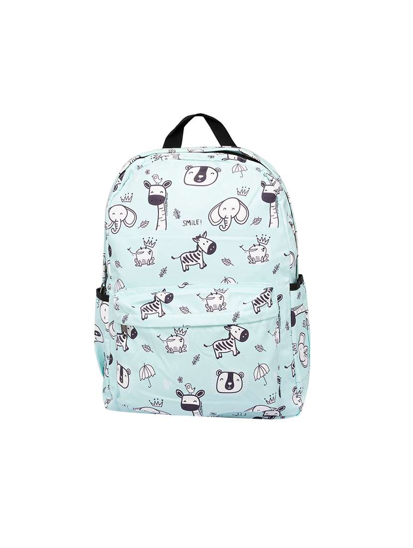 blue cotton polyester blend regular backpack
