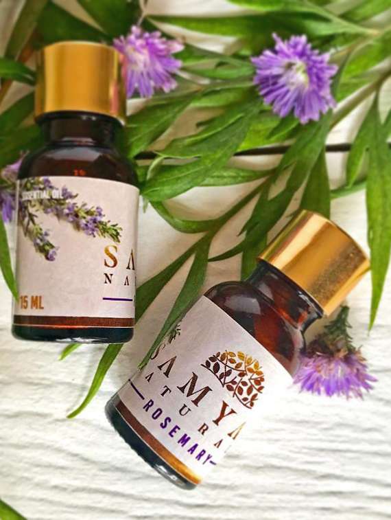 samyak naturals rosemary essential oil - natural and therapeutic grade - 15ml