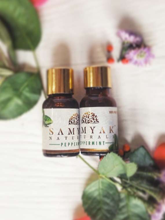 samyak naturals peppermint essential oil - natural and therapeutic grade - 15ml