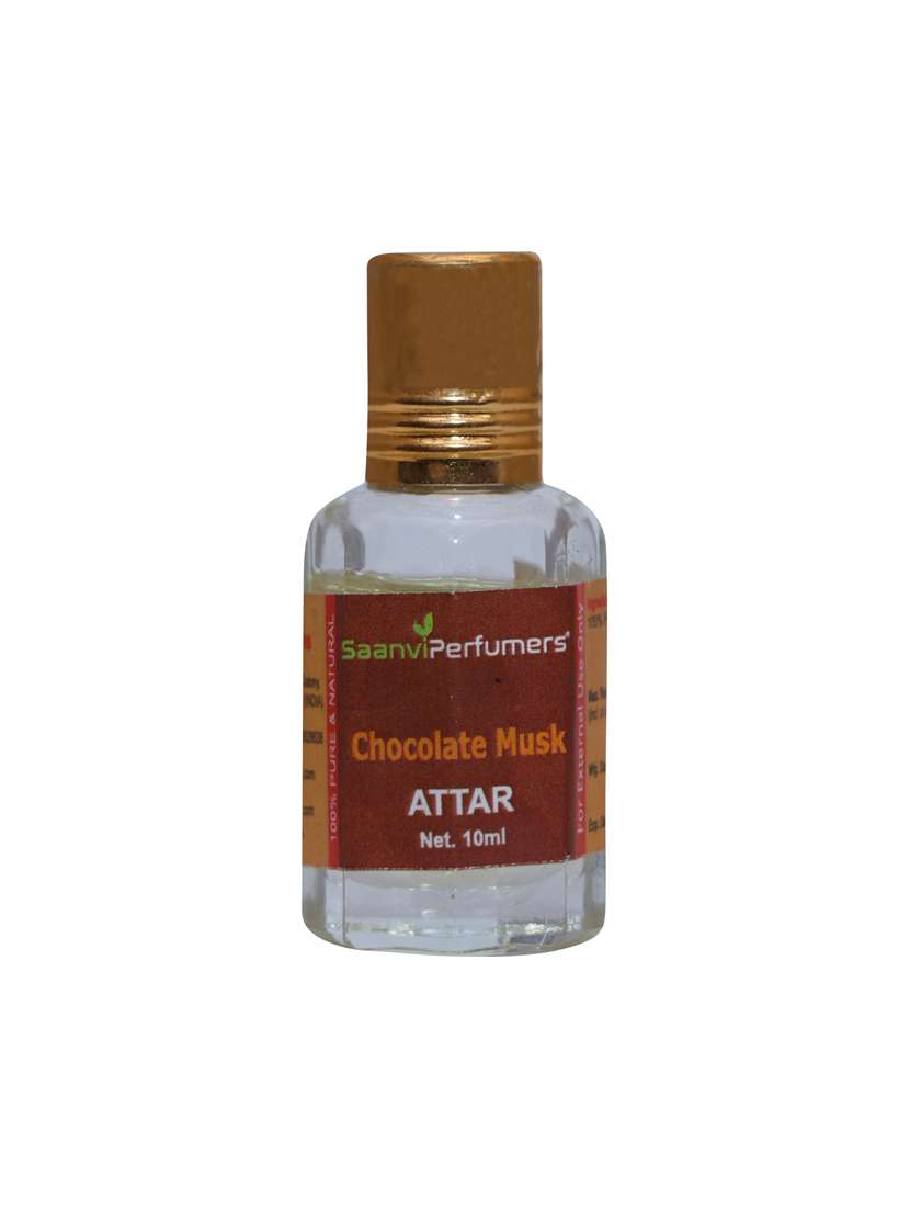 saanvi perfumers chocolate musk roll on attar 10ml for men and women, 0% alcohol with modern fragrance (10ml)