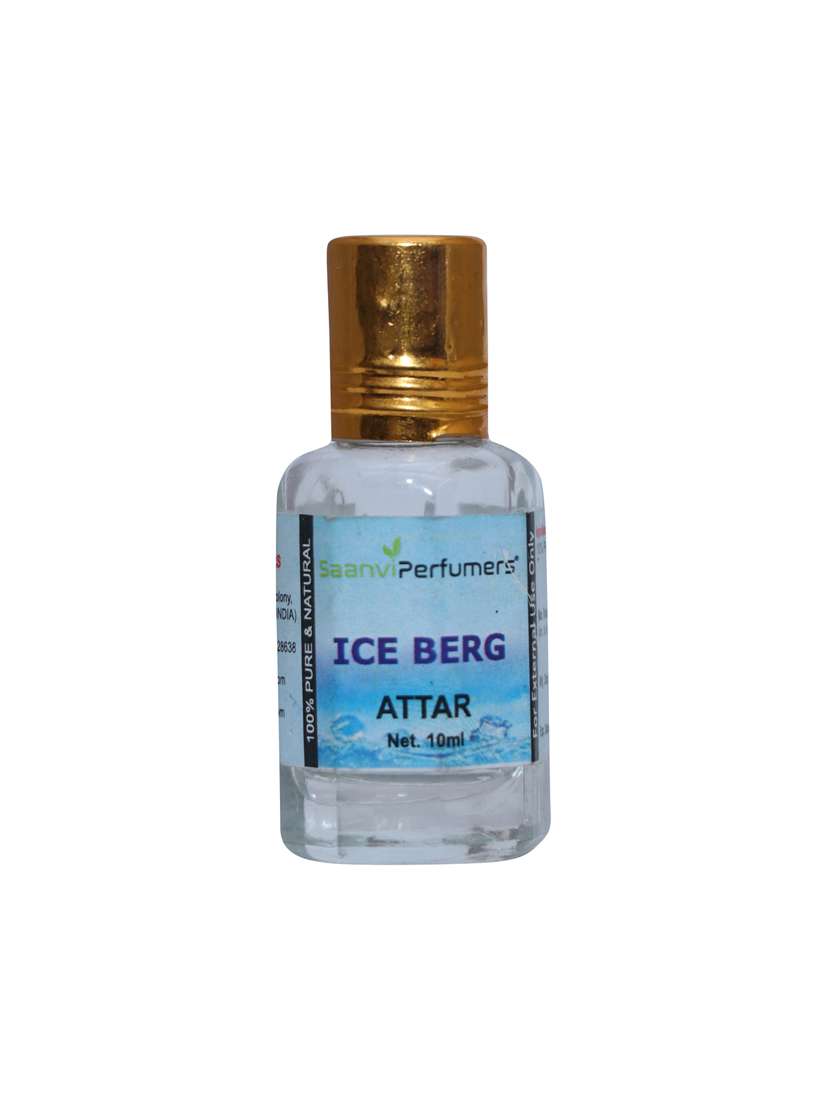 saanvi perfumers ice berg roll on attar 10ml for men and women, 0% alcohol with modern fragrance (10ml)