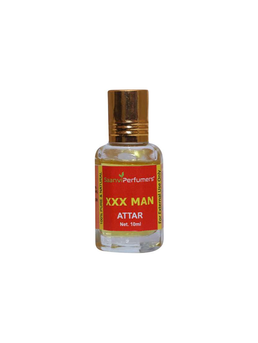 saanvi perfumers xxx man roll on attar 10ml for men and women, 0% alcohol with modern fragrance (10ml)