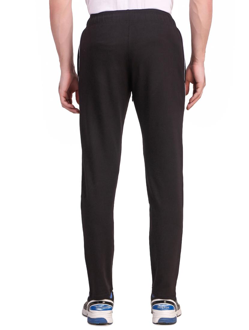 black printed full length track pant - 17392126 - Standard Image - 2