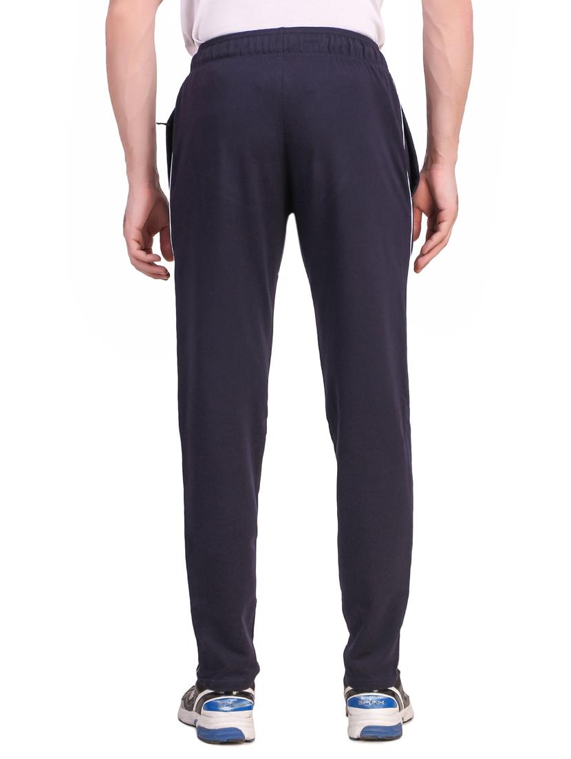navy blue printed full length track pant - 17392128 - Standard Image - 2