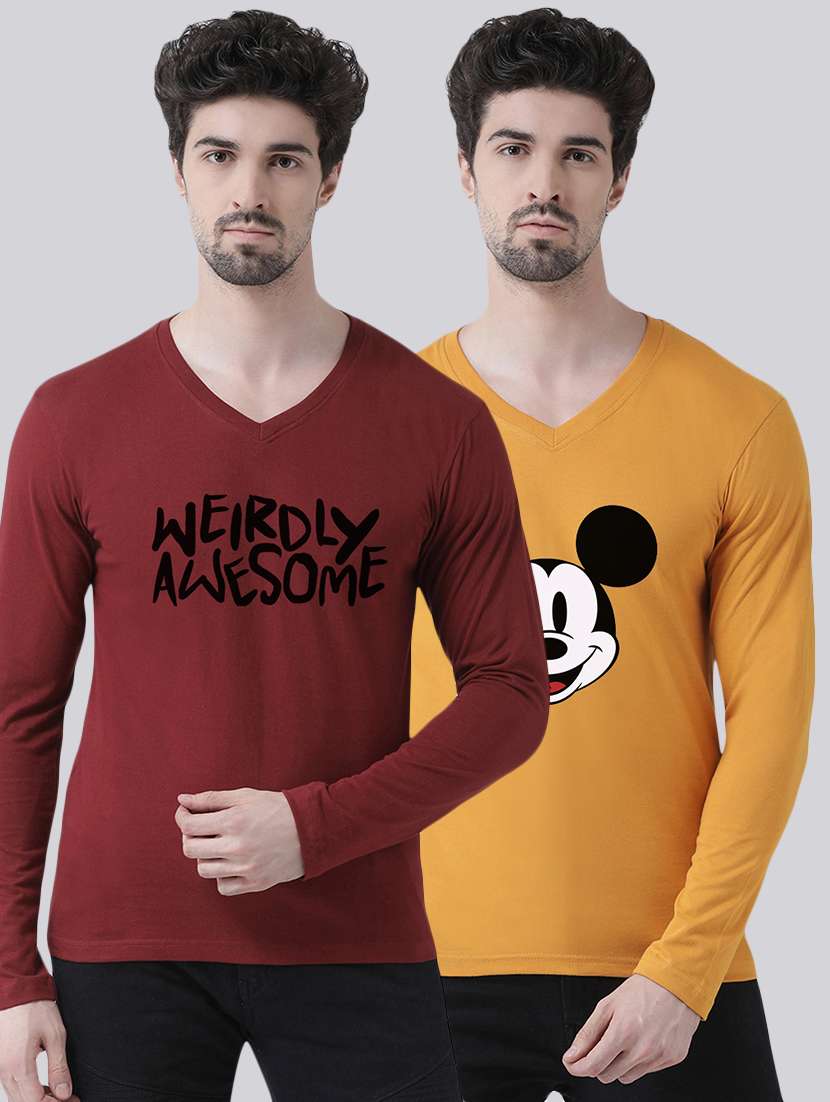 multi colored printed t-shirts combo