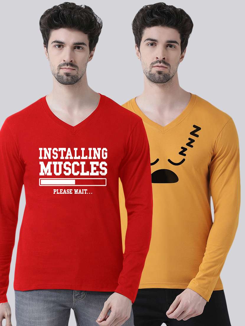 multi colored printed t-shirts combo