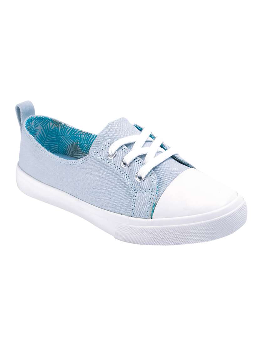 blue lace-up casual shoes