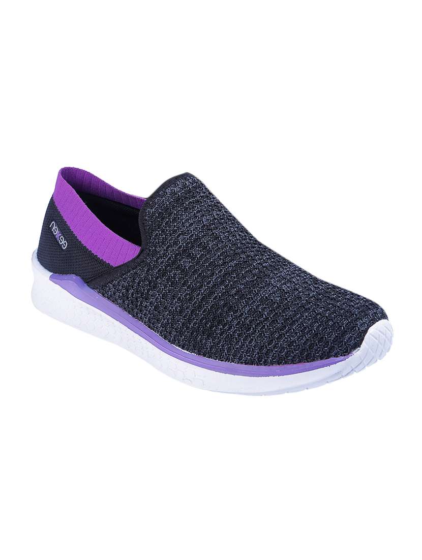 black mesh slip on casual shoes